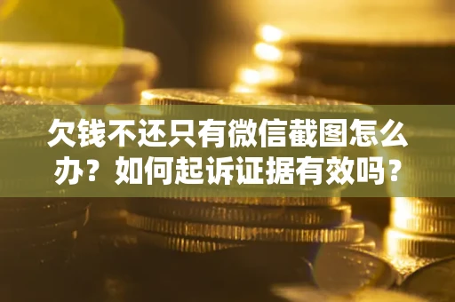 武汉欠钱不还只有微信截图怎么办？如何起诉证据有效吗？