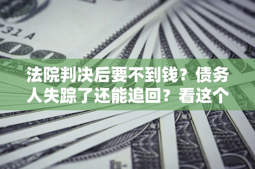 武汉法院判决后要不到钱？债务人失踪了还能追回？看这个方法！