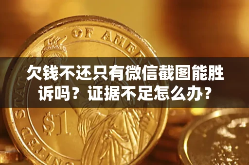 武汉欠钱不还只有微信截图能胜诉吗？证据不足怎么办？