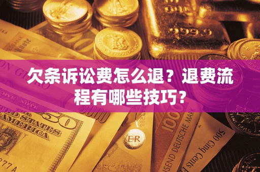 武汉欠条诉讼费怎么退？退费流程有哪些技巧？
