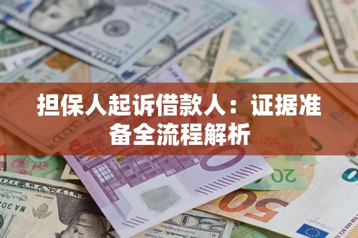 武汉担保人起诉借款人：证据准备全流程解析