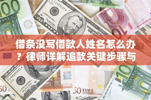 武汉借条没写借款人姓名怎么办？律师详解追款关键步骤与证据链构建
