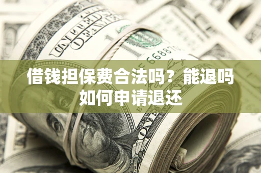 武汉借钱担保费合法吗？能退吗如何申请退还