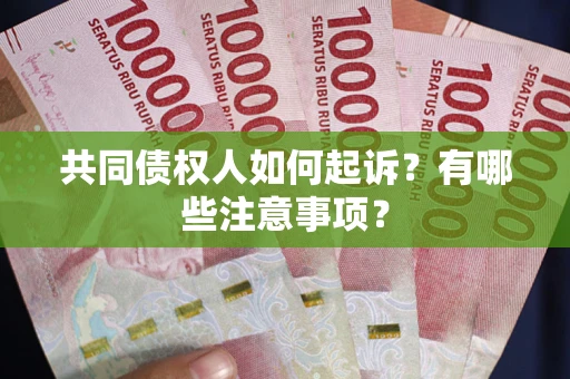 武汉共同债权人如何起诉？有哪些注意事项？