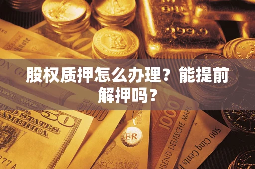 武汉股权质押怎么办理？能提前解押吗？